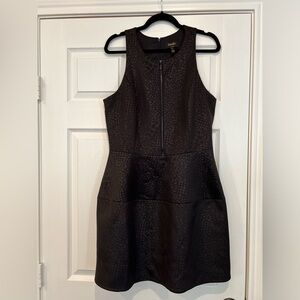 Black on black animal print dress size 12 by Laundry w/ decorative zipper